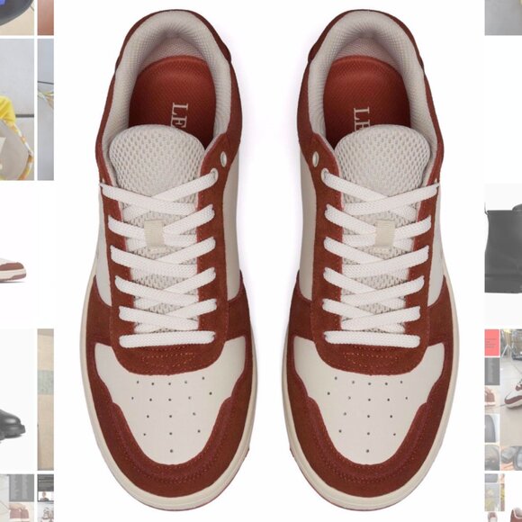 Les Deux Red and White Suede/Leather Sneakers in Size 43 - Picture 7 of 9